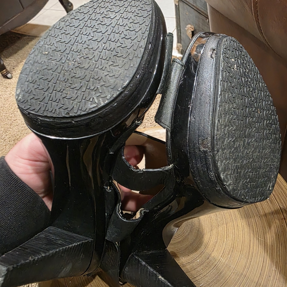 Michael Kors Black Leather Heels - Picture 5 of 6